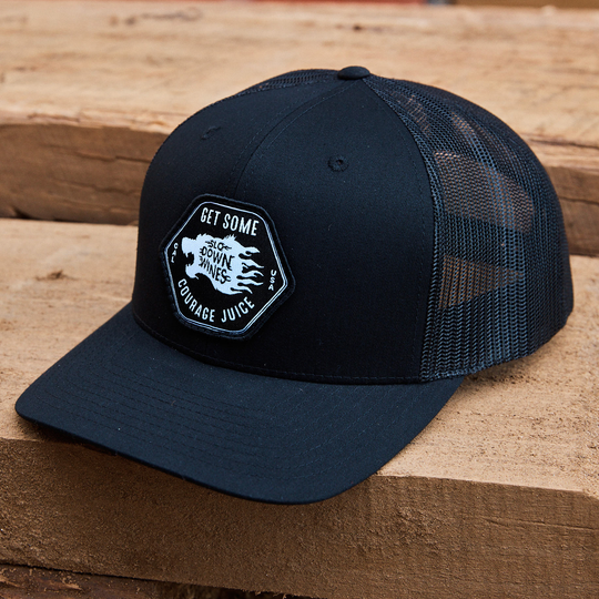 Courage Juice - Black Trucker Hat – SLO Down Wines